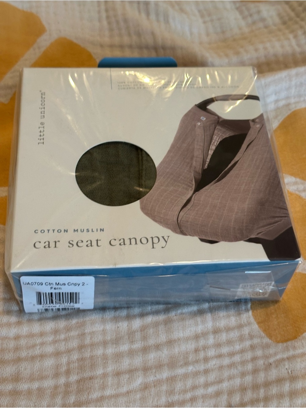 NIB Little Unicorn Cotton Muslin Car Seat Canopy